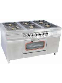 Профессиональная газовая плита Pimak M015-6 (40x40)